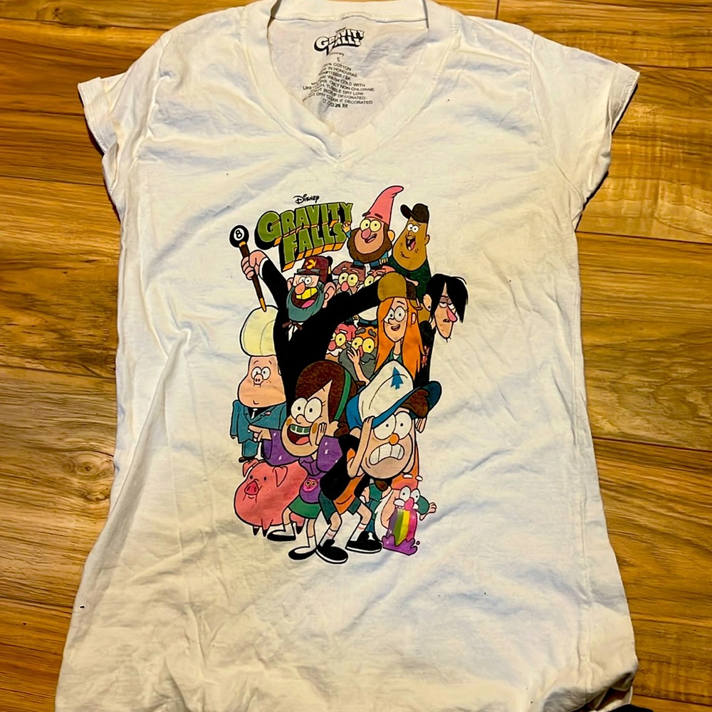 Vintage Gravity falls V neck shirt